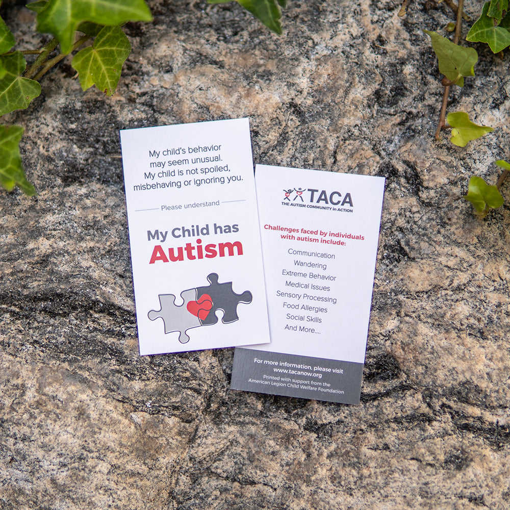 My Child has Autism Cards
